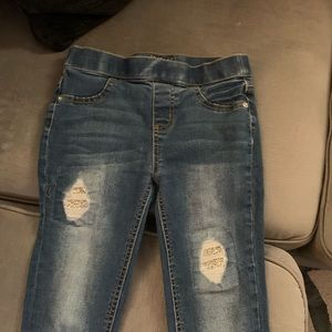 Justice Girls Jeans with Rhinestone Destruction